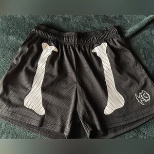 Kill Crew Black Mesh Athletic Shorts with White Drawstring